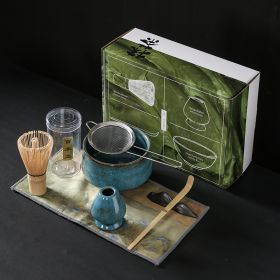 Japanese Matcha Whisk and Bowl Set, 7pcs Matcha Kit Tea Set include Bamboo Whisk, Matcha Bowl, Scoop & Whisk with Holder, Sifter,  (Pack of 1) Kit