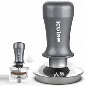 ICUIRE Espresso 58mm Tamper Premium Coffee Tamper for Espresso Machine /W Calibrated Spring Loaded, Premium Stainless Steel (Pack of 1) Flat Base