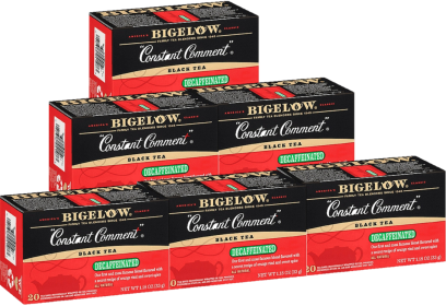 Bigelow Herbal Constant Comment w/Rind of Oranges, Sweet Spices, Natural Flavor Decaffeinated Black Tea (Case Of 6) 120 Tea Bags