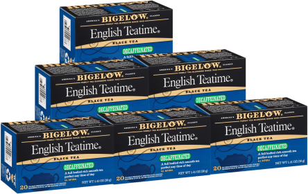 Bigelow Herbal English Teatime w/Aromatic Orange Peel & Sweet Warming Spices Decaffeinated Black Tea (Case of 6) 120 Tea Bags