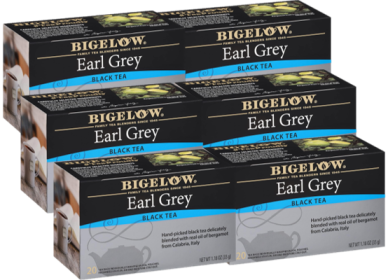 Bigelow Herbal Earl Grey w/Bergamot & Citrus Caffeinated Black Tea (Case of 6) 120 Tea Bags