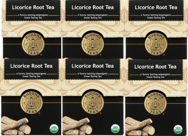 Buddha Teas Organic Licorice Root 100% Bleach-Free Caffeinated Tea (Case of 6)108 Bags