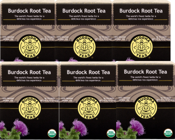 Buddha Teas Organic Herbal Burdock Root Caffeinated Tea (Case of 6) 108 Bags