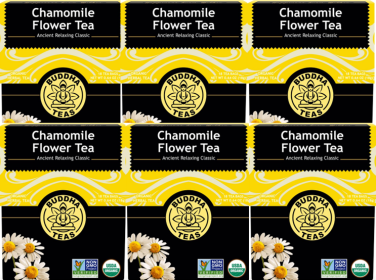 Buddha Teas Organic Herbal Chamomile Flower  OU Kosher & Non-GMO Caffeine-Free Tea (Case of 6) 108 Bags