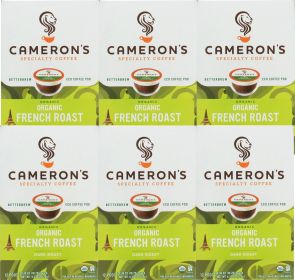 Cameron's Specialty Organic French Roast 100% Premium Arabica Roast Dark Roast Beans Caffeinated Coffee (Case of 6)12 K-Cup Pods