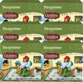 Celestial Seasonings Herbal Sleepytime w/Chamomile Cool & Fresh Spearmint Lemongrass Caffeine-Free Tea (Case of 6) 240 Bags