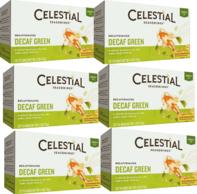 Celestial Seasonings Herbal Green Tea w/White Tea Smoother Cup & Flavonoid Antioxidants w/Dash of Vitamin-C Caffeine-Free Tea (Case of 6) 120 Tea Bags