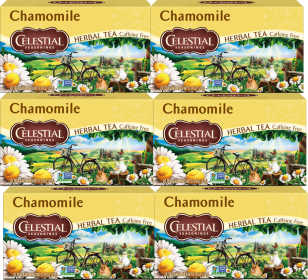 Celestial Seasonings Herbal Chamomile Chai w/Subtle Sweet Apple Flavored Caffeine-Free Tea (Case of 6)120Tea Bags