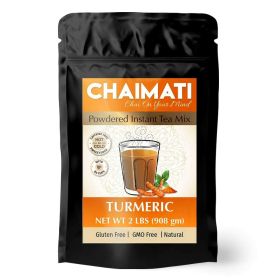 ChaiMati Turmeric Chai Latte Powdered Instant Golden Milk w/Cinnamon, Turmeric Ginger Lightly Sweetened  Mix Caffeine-Free Tea (Pack of 1) 32oz Bag