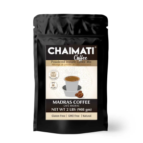 ChaiMati Premium-Quality Madras All-Natural, Gluten-Free GMO-Free, BPA Free, Instant Caffeinated Coffee Latte Powder  (Pack of 1) 2LB Bag