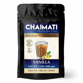 ChaiMati Vanilla Chai Latte "Chai on your Mind" Powdered w/Cinnamon, Ginger & Black Pepper Hot/Cold Instant Mix Caffeinated Tea (Pack of 1) 32oz Bag