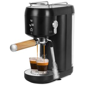 Espresso Machine 15BAR w/1350W Adjustable Milk Frothier Steam Wand Removable Water Tank (Pack of 1) 33.8oz Cap