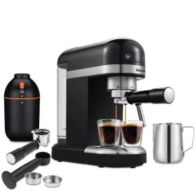 Geek Chef Espresso Machine 1350W HP Cappuccino & Latte 3 Seconds Heating Machine 20 Bar (Pack of 1) 1.4 L Cap