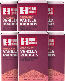 Equal Exchange Organic Vanilla Rooibos w/Vanilla Sweet Tangy Cedar & Egg Cookie Certified Kosher Caffeine-Free Tea (Case of 6)120 Tea Bags