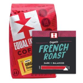 Equal Exchange Organic Drip French Arabica Medium Roast Ground Bean w/Notes of Dark Chocolate Sweet & Fruity Caffeinated Coffee  (Case Of 6)10oz Bag