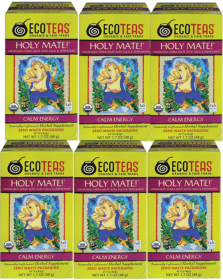 Ecoteas Organic Herbal Holy Mate! Peppermint Fair-Trade Certified Kosher-Parve Non-GMO Caffeinated Tea (Case Of 6) 24 Bags