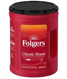 Folgers Classic 100% Arabica Medium Roast Ground Caffinated Coffee (1 Pack of 1) 40.3oz Can