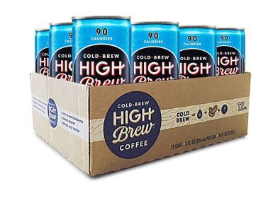 High Brew Coffee Mexican Vanilla Ready-To-Drink Medium Roast Cold Brew Creamy Cappuccino Plus Protein Caffeinated Coffee (Case of 12) 8oz Cans