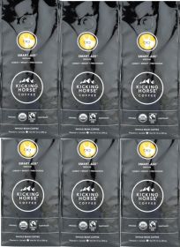 Kicking Horse Organic Smart Ass Medium Roast Arabica Whole Ground Bean w/Red Currant Sugar Cane Chocolate & Honeyed Berry Coffee (Case Of 6)10oz Bags