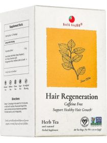 Health King Hair Regeneration Herb w/Eleuthero, Black Sesame & Solomon Sea Caffeine-Free Tea (Pack of 1) 20 Bags