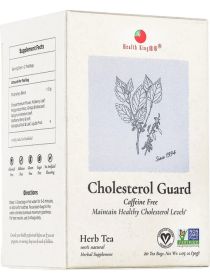 Health King Herbal Cholesterol Guard 100% Natural Chrysanthemum w/Jasmine Supplement Caffeine-Free Tea (Pack of 1) 20 Tea Bags.