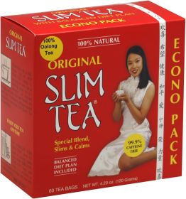 Hobe Labs Organic Herbal Original Slim w/Honey, Oolong, Loose Leaves Caffeine-Free Tea (Box of 1) 24 Tea Bags