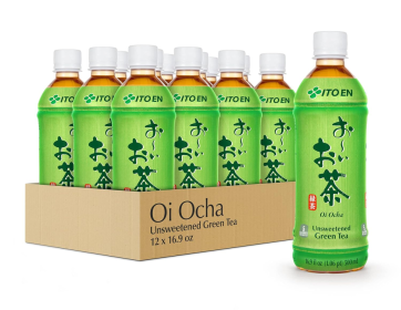 Ito En Organic Oi Ocha Unsweetened Green w/Ascorbic Acid (Vitamin C) Zero Calories Tea (Case of 12)16.9oz Bottles