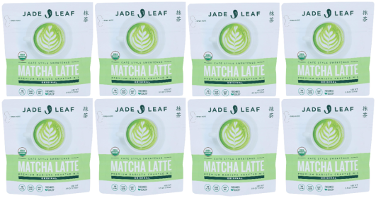 Jade Leaf Organics Matcha Latte Tea Caffeinated Mix (Case of 8) 0.7oz Bag