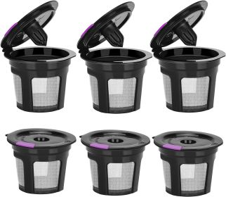 6 Packs Reusable K Cups For Keurig; Reusable K CUP Coffee Filter Refillable Single K CUP For Keurig 2.0 1.0 BPA 20.8in/1.5in 0.18lb