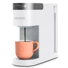 K-Slim Multistream Technology White Single Serve Brewing 8, 10, or 12 oz Cup Coffee Maker (Pack of 1) K-Cup Pods