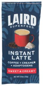 Laird Superfood Medium Roast Latte Instant Sweet & Creamy Adaptogens + Creamer Coffee (Bulk) 9.0oz Bag