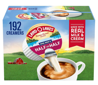 Land O'Lakes Mini Moo's Half and Half Liquid192 Pods Creamer (Pack of 1) 0.28 Carton