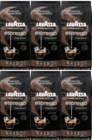 Lavazza Espresso Italiano Blend 100% Arabica Medium Roast Whole Bean Caffeinated Coffee (Case of 6) 2.2oz Bags