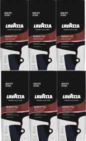 Lavazza Perfetto 100% Arabica Medium Roast Whole Bean Coffee Blend  Full-bodied w/Notes of Caramel Caffeinated Coffee(Case Of 6) 12oz Bags