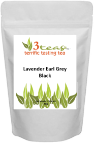 3_Teas Lavender Earl Grey, Loose-Leaf, w/No Sugar or Chemicals Needed Caffeinated Black Tea (Pack of 1) 100g Pouch