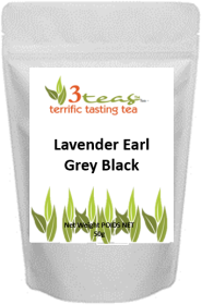 3_Teas Lavender Earl Grey, Loose-Leaf, w/No Sugar or Chemicals Needed Caffeinated Black Tea (Pack of 1) 50g Pouch