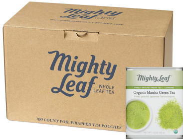 Mighty Leaf Organic Herbal Matcha Green Whole Leaf Caffeinated Green Tea (Case of 6) 4.5oz TIN