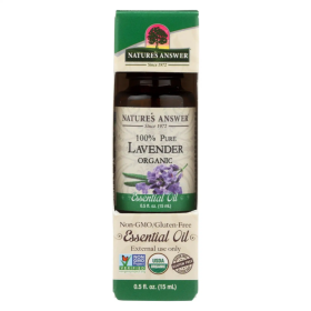 Nature's Answer Organic Herbal 100% Pure Essential Oil Lavender (Pack of 1) 0.5oz Bottle