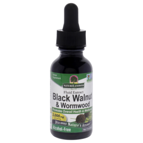 Nature's Answer Black Walnut & Wormwood Complex 2000mg Extract  Promotes Overall Well-Being & Gut Function Vegan Alcohol-Free(Pack of 1) 1-oz Bottle