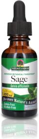 Nature's Answer Alcohol Free Sage Leaf Supplement Gluten Free Digestive Support Promotes Mental Function Benefits Gut Health (Pack of 1) 1-oz Bottle