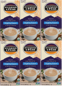 Oregon Herbal Chai Original Chai Latte Concentrate w/Spices, Vanilla, Honey, Citric Acid, Slightly Sweet Caffeinated Black Tea (Case of 6) 32oz Box