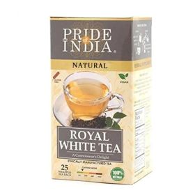 Pride Of India Natural Royal White Tea (Pack of 1) 25CT Bags