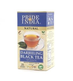 Pride Of India Natural Darjeeling Afternoon Caffeinated Black Tea (Pack of 5) 150 Tea Bags