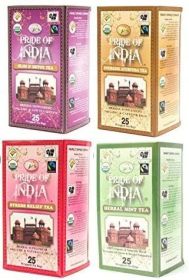 Pride Of India Natural Assorted Signature Variety Pack (25 tea bags x 4 Types) (Pack of 1) 100 Tea Bags