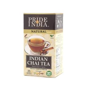 Pride Of India Natural Indian Masala Spice Chai Tea (Pack of 1) 25CT  Bags