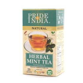 Pride Of India Natural Herbal Mint Caffeine-Free Tea (Pack of 1) 25CT Bags