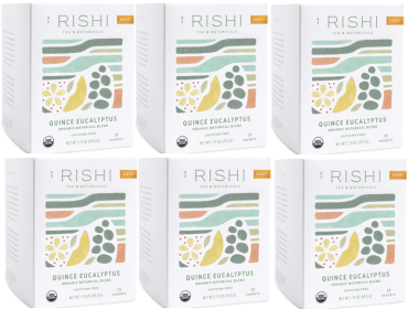 Rishi Quince Herbal Eucalyptus w/Orange Peel, Ginger, Lemon, Hawthorn Sweet & Refreshing Blend Caffeine-Free Tea (Case of 6) 90 Tea Bags