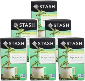 Stash Herbal Refreshing Peppermint w/No Artificial Ingredients Digestive Traditional Caffeine-Free Tea (Case of 6)120 Bags Total