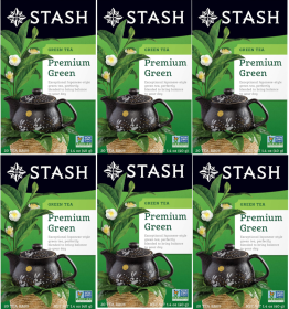 Stash Organic Premium Caffeinated Green Tea (Case Of 6) Tea Bag Totals