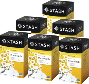 Stash Herbal Soothing Herbal Chamomile Naturally No Artificial Ingredients Caffeine-Free Tea (Case of 6)120 Tea Bag Totals